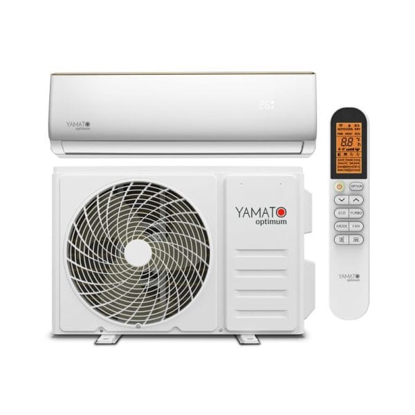 Yamato Optimum YW12T2N, 12000 BTU, Clasa A++/A+, Wi-Fi, Inverter, Golden Fin + Kit instalare inclus (Alb)